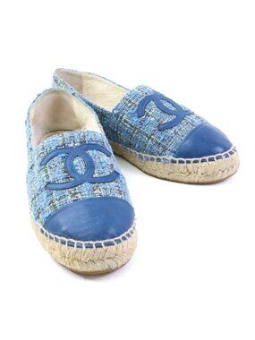 Chanel Tweed Blue Espadrilles